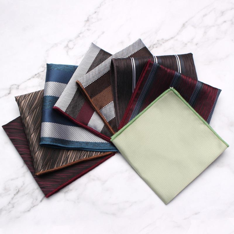 Source Pocket Towel Men'S Polyester Suit Dress Chest Towel Multi-Color Handkerchief Sales Striped Small Square Towel