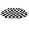 EKOBLA Throw Pillow Cover Car Racing Sports Cool Black White Formula Checkered Plaid Pattern Geometric Design Decor Lumbar Pillow Case Cushion for