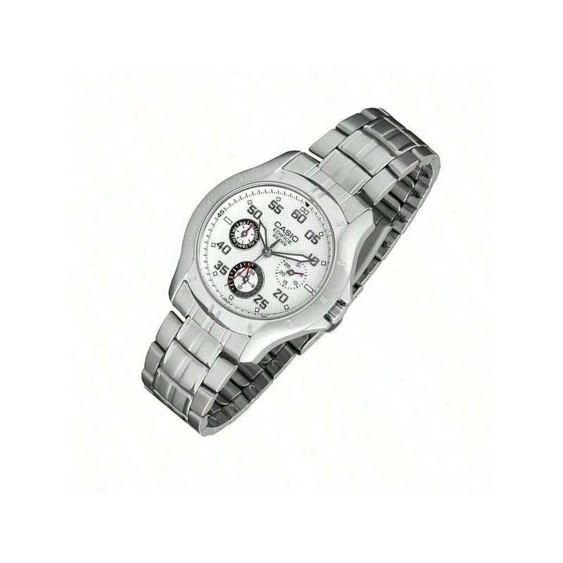 Casio Stylowy Zegarek EF-317D-7AVDR, z Męskim Stalowym Paskiem