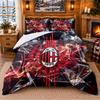 Printed 3Pcs Bedding Set AC Milan Pattern Bed Sheet Pillowcase For Bedroom Decor