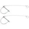 Hordion 2 Pcs Trailer Coupler Pin with Quick-Release Ring, 1/4" x 3.2" | Trailer Hitch Locking Pin for Farm Lawn Garden Wagons Towing