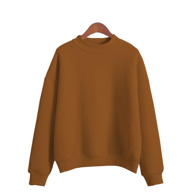 Frau Sweatshirts 2022 Süße Koreanische Oansatz Gestrickte Pullover Dicke Herbst Winter Candy Farbe Lose Hoodies Solide Frauen Kleidung