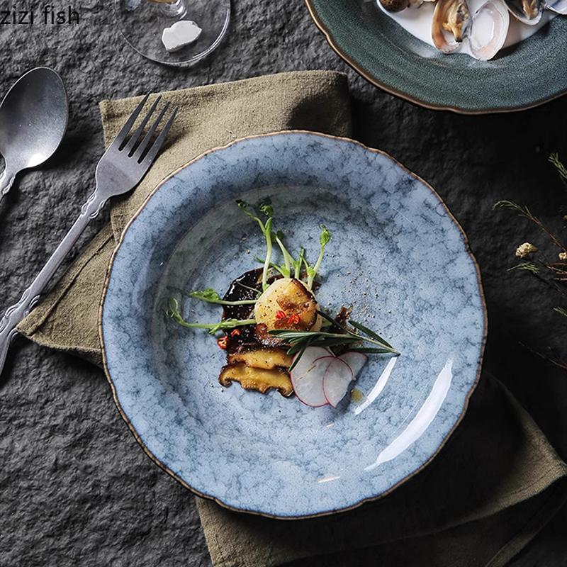 Schimbări în cuptor Farfurie din dantelă Farfurie adâncă din ceramică Farfurie cu supă Farfurii cu salată Farfuri pentru serviciu Farfurii pentru gătit Restaurant Vesela creativă