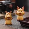 Zisha Zodiac Animal Tea Pet Ceramic Set - Mini Tea Table Ornament for Home or Office