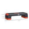 Adjustable Aerobics Stepper, 3-Stage, 10, 15, and 20cm Heights, Made of Plastic. Black and Red