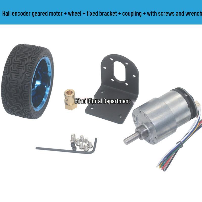 JGB37-520 Hall Encoder DC Gear Motor for 4WD Balance Smart Car, 6V-12V