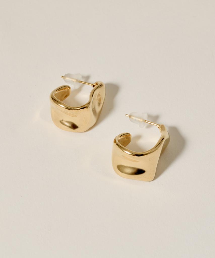 Novice Tokyo Nuance Flat Hoop Pierce [Stainless] / Gold