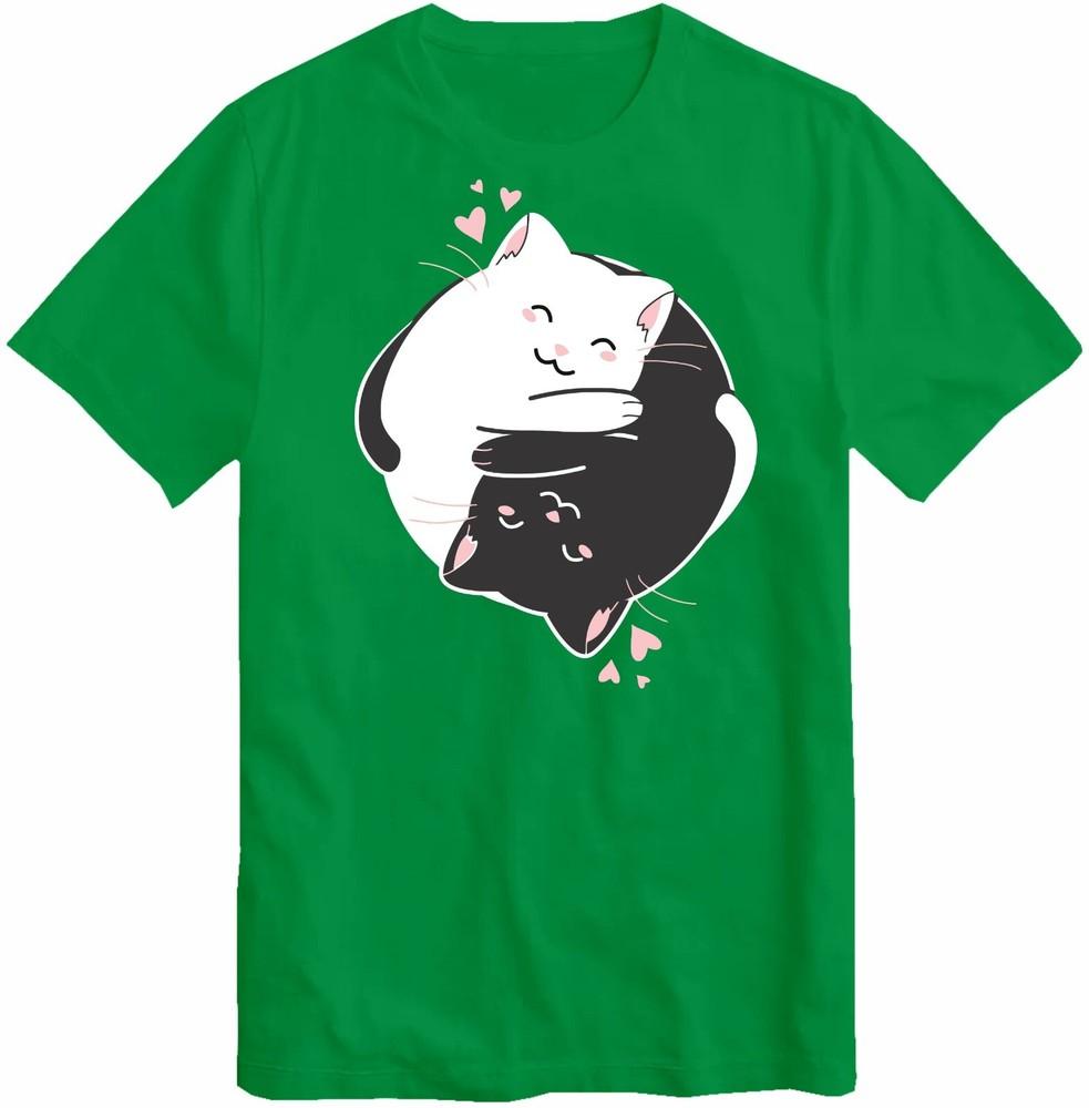 Yin Yang Cat TShirt Yin Yang Cat Lover Gift Kittens T Shirt Tee Top S