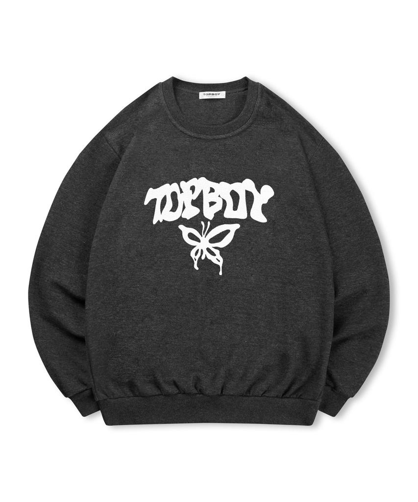 TOPBOY [Non-Fleece Or Fleece] Fly Print Sweatshirt (C Type)