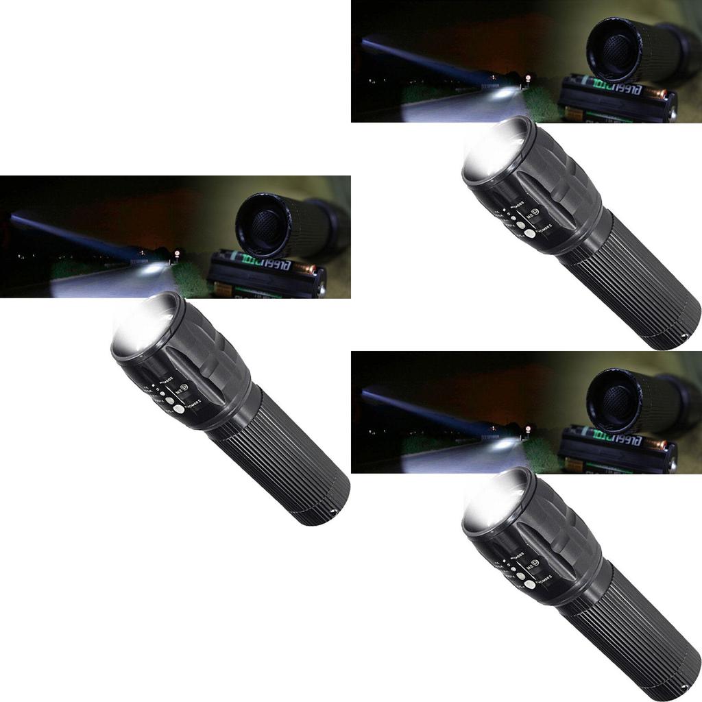 Premium Quality 5000lm Xm-l T6 Led Flashlight With Zoomable Focus And 7 Modes