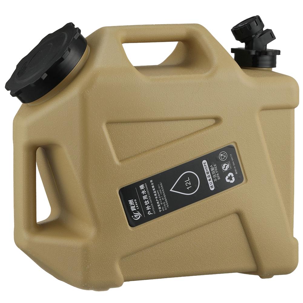 12L Camping Water Container No Leakage Water Storage Carrier  Large Capacity Outdoor Hiking Accessories
