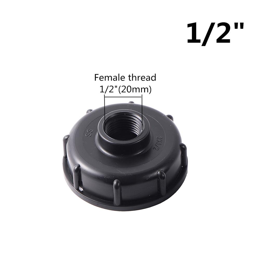 Durable IBC Tank Fittings Universal S60X6 Coarse Threaded Cap 60mm Female Thread To 1/2 ", 3/4", 1 " Water Tap Adapter Connector