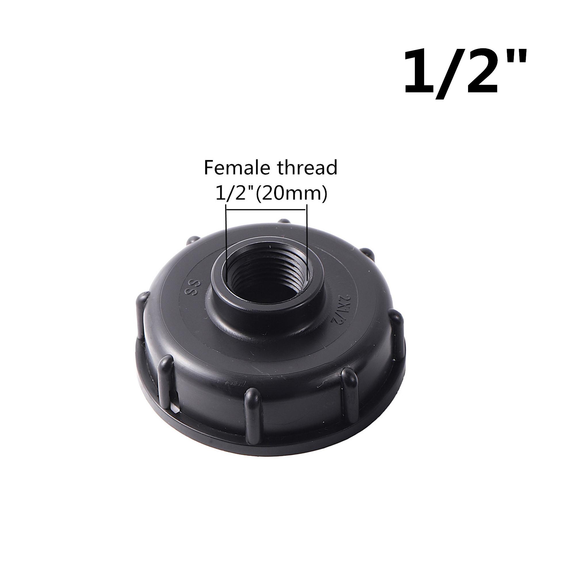 

1Pc 60mm to 1/2 3/4 1 Female Thread IBC Tank Adapter Tap Conector Replacement Valve Fittings Garden Irrigation Connectors New