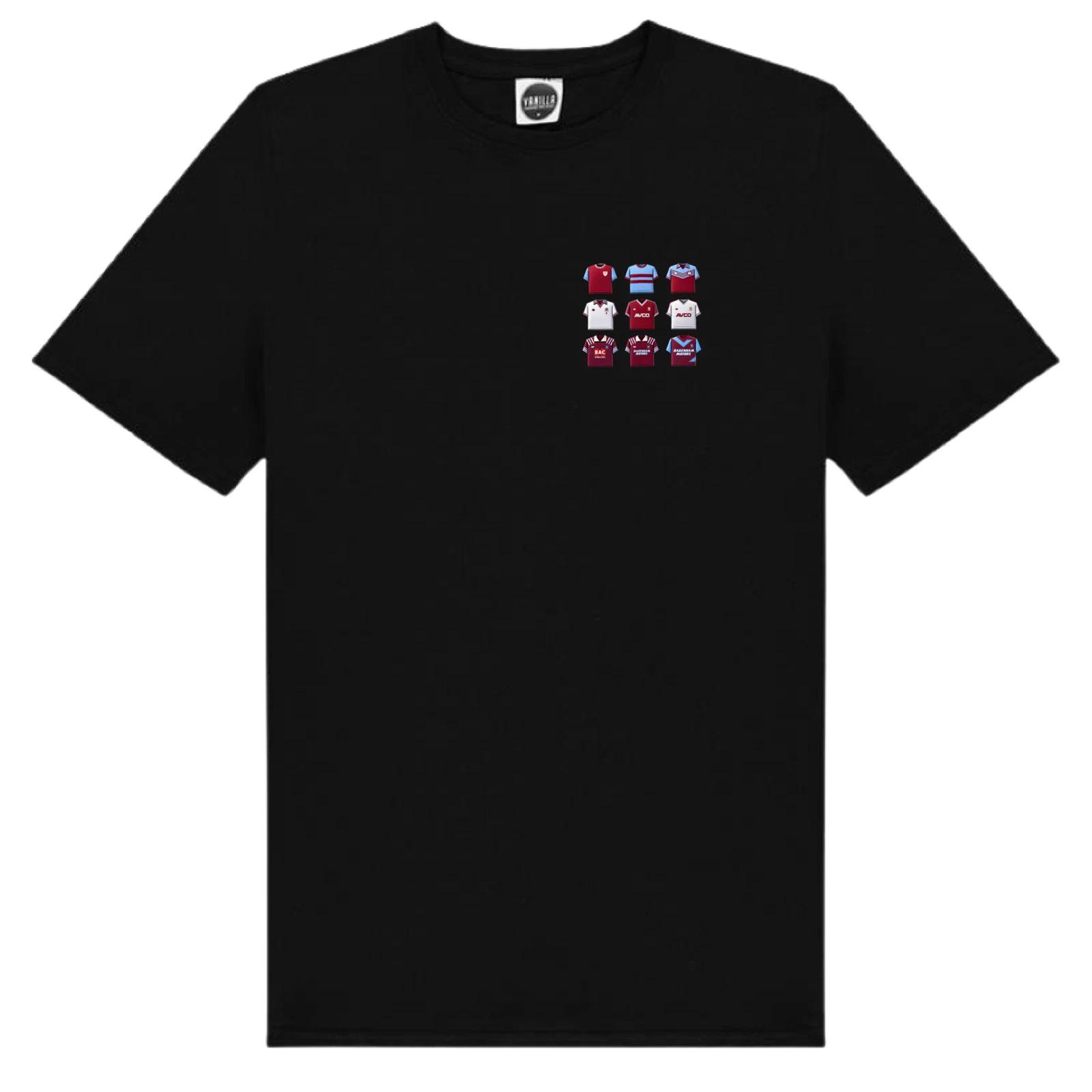 West Ham United FC T-Shirt Old Shirts Of The Past Logo Shirt WHUFC L