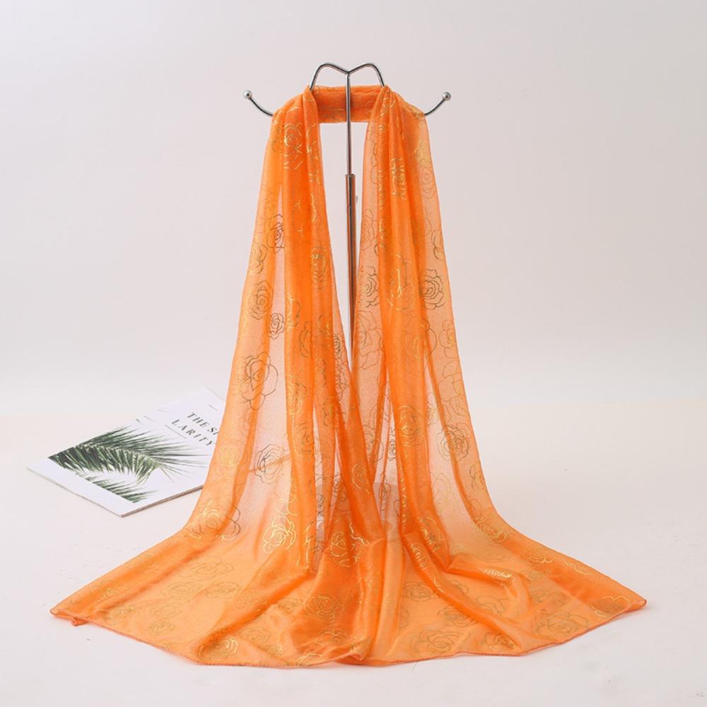 New printed phoenix rose silk scarf women's versatile long beauty yarn scarf beach yarn gift