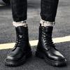 Fashion Genuine Leather Men'S Boots Autumn Winter Warm Snow Boots Men High Quality Motorcycle Boots Military Tactical Mens Shoes