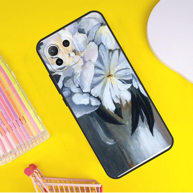 3D Flower Relief Cover For Xiaomi 13 14 Ultra 11T 12T 13T 14T Pro POCO X7 Pro X3 X5 F3 F5 F6 M6 X6 Pro Case
