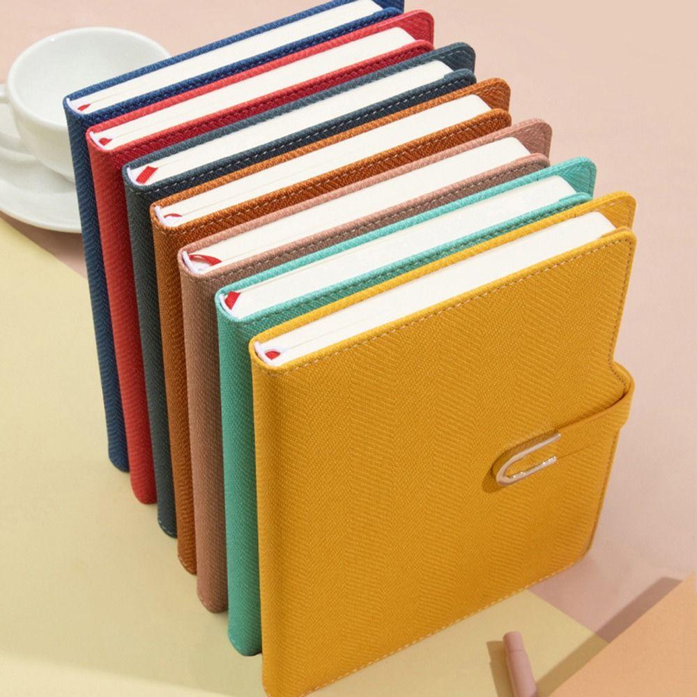 PU Leather Cover Business Office Notebook 200 Pages Diary Students Notebook  Agenda Organizer