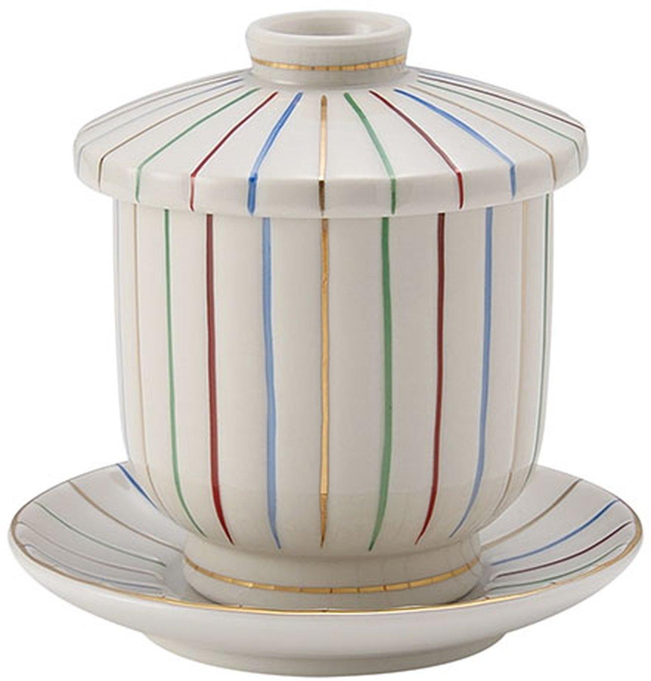 

Yamashita Kogei White Korean Tokusa Chrysanthemum-Shaped Bowl with Stand, 7.5 x 9.6 cm, Product Number: 16062190