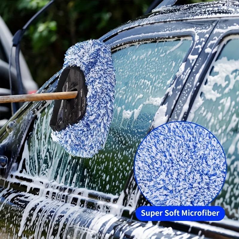Car Washing Brush Cover Fuzzy Cloth Covers - No Electricity Required