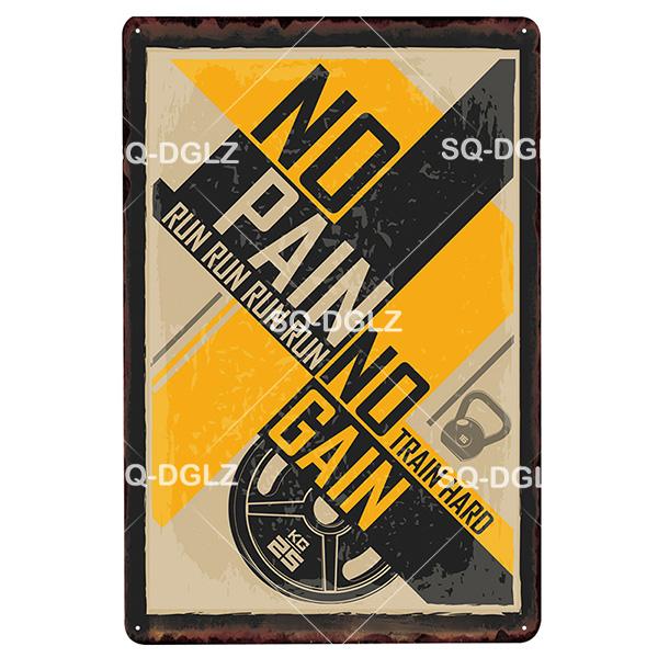 [SQ-DGLZ] Fitness Metall Zeichen Vintage Sport Club Metall Plaque Platte Gesundheit Wand Dekor Zinn Zeichen GYM Poster