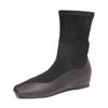 Designer Women Stretch Modern Knee High Boots Fashion Slip On Shoes Autumn Winter Flats Women's Long Booties