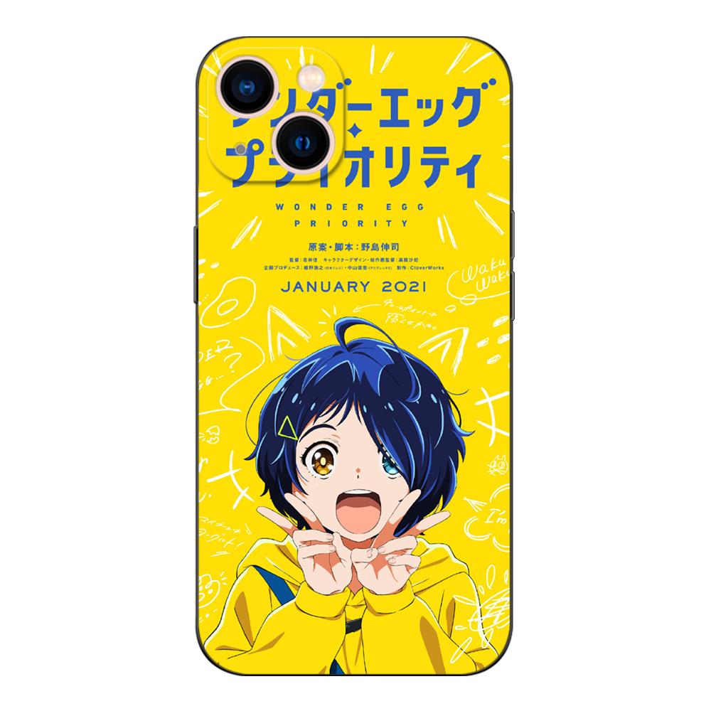 Black tpu Case For Samsung galaxy A6 A8 A9 2018 plus rika wonder egg kawai
