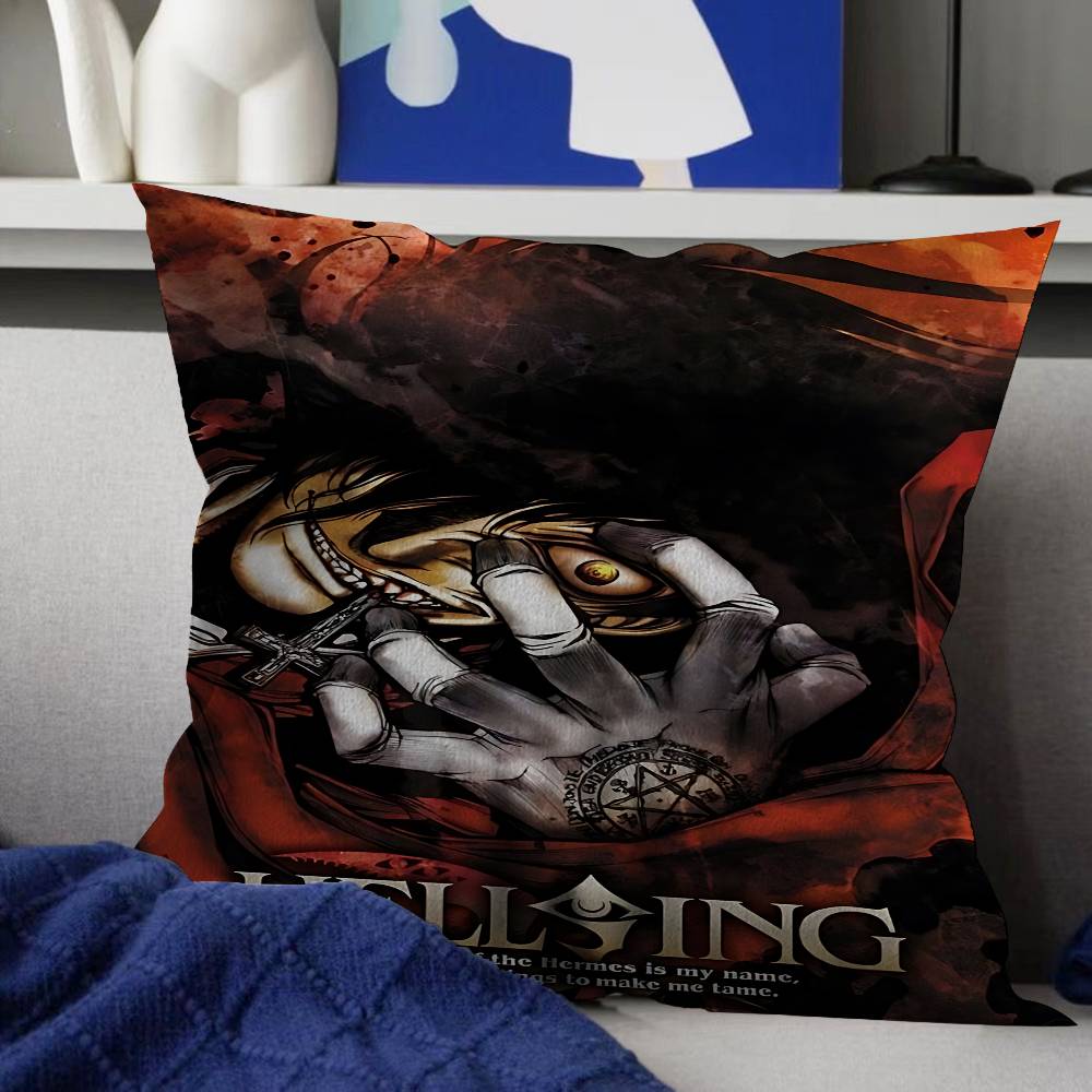 Anime Vintage Hellsing Maple Design Cushion Cover Happy Autumn Harvest decor Holiday Decorati Pillow Cover