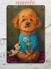 Vintage Tabby Cat Wall Art Aluminum Metal Painting Lollipop Knife Decor 20x30cm