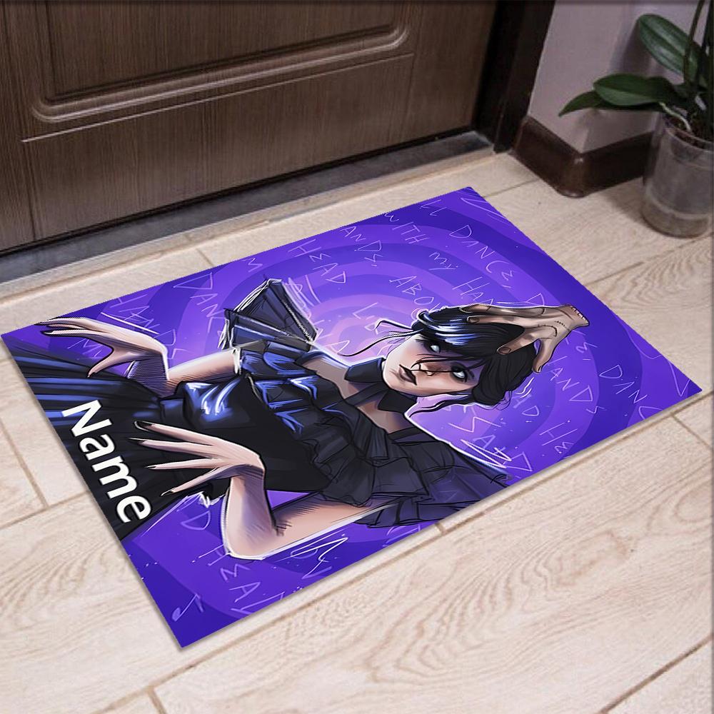 Custom Name Wednesday Printed Carpet,Rug for Office Chair Living Room Bedroom Kitchen Room Decor Gifts.
