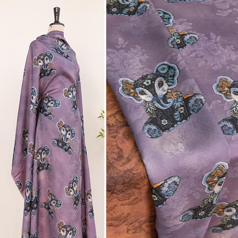 50x140cm Xiangyunsha Jacquard Fabric Modern Chinese Blouse Cheongsam Hanfu Skirt Designer Custom Textile Material