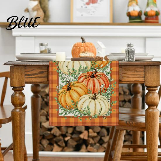 Rustic Farmhouse Table Leaf Pattern Fall Pumpkin Harvest Runner Runner Thanksgiving And Maple Linen Decor