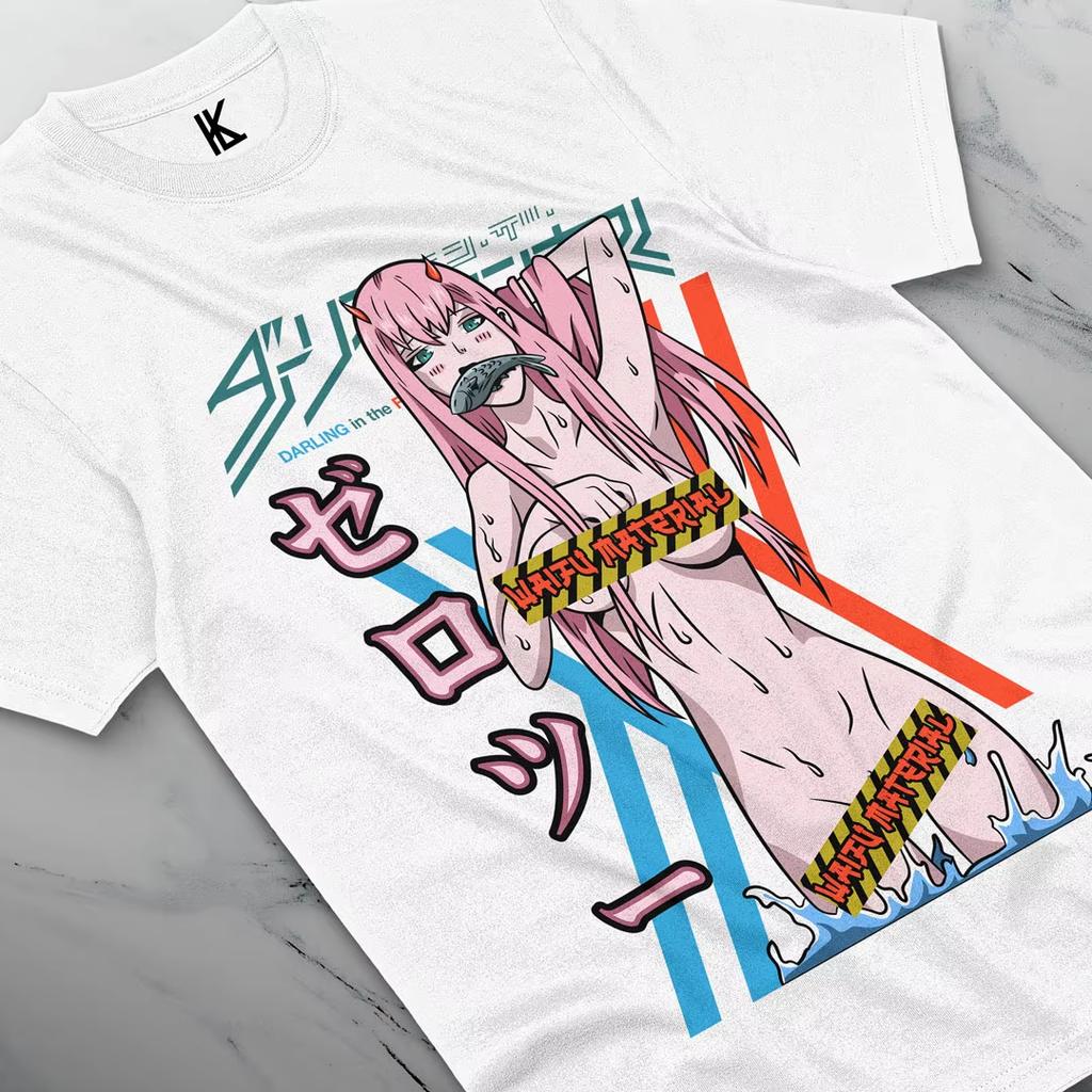 Hot Sale 2026 Zero Two Darling Hiro Tshirt Men and Women Cotton Y2K Clothing Breathable and Comfortable Clothes