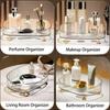 Makeup Perfume Organizer, Bathroom Vanity Tray, Decorative Dresser Tray, Countertop Organiser Tray for Cosmetic, Sundries