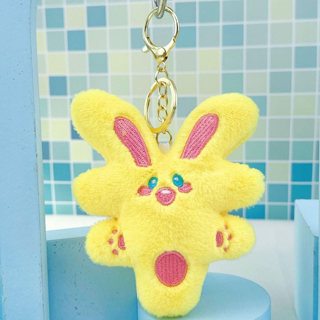 Charming Plush Rich Rabbit Keychain & Backpack Accessory