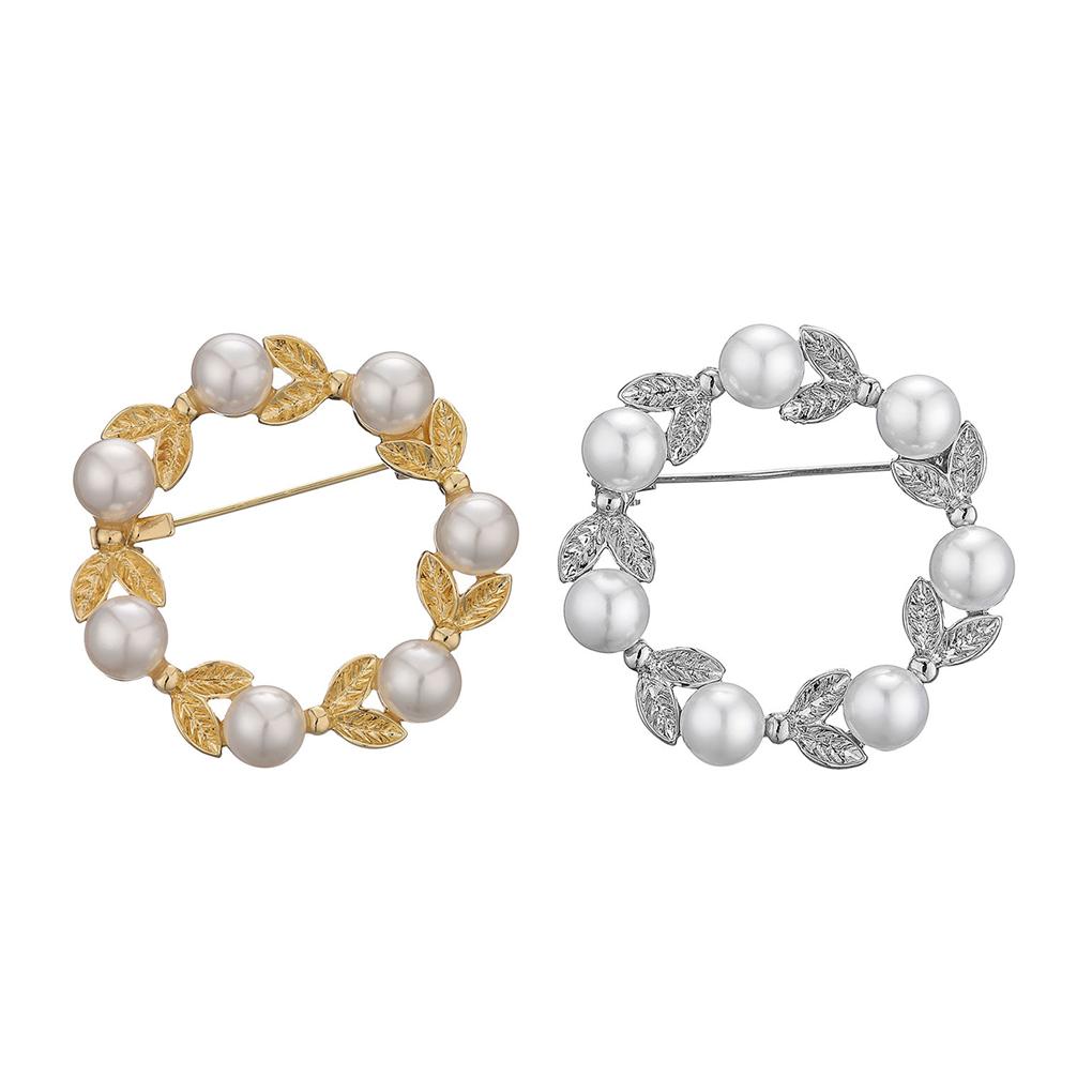 Damen Perlenbrosche Korsage Schmuck Exquisite Kleiderdekoration Blätter Broschen Anstecknadeln Modeaccessoire Kleider Ornament
