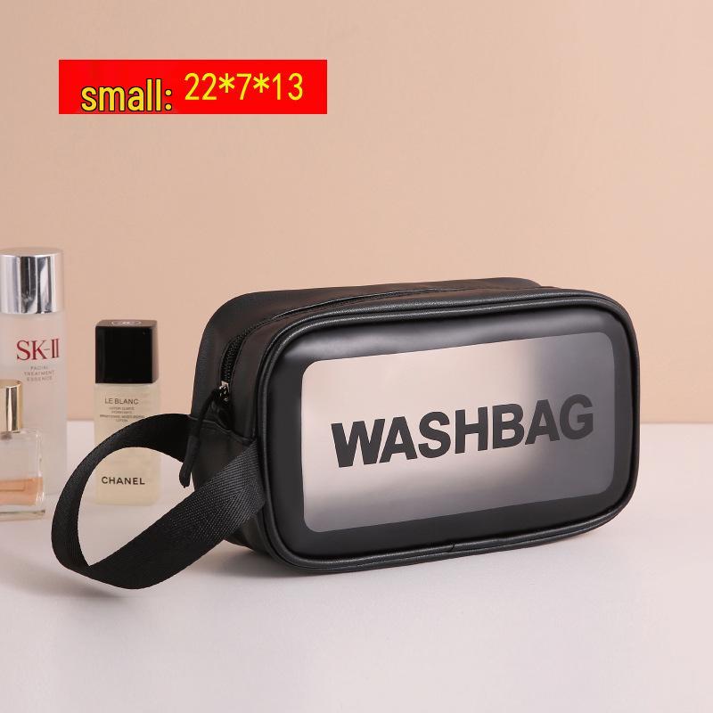Large Capacity Transparent PU Travel Makeup Bag – Customizable Logo