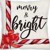 Christmas Snowman Bell Pillowcase Living Room Bedroom Bed Backrest Cushion Home Festive Atmosphere Decoration Backrest
