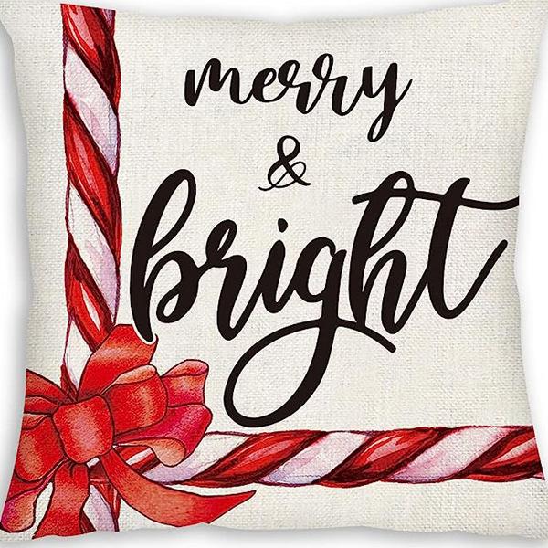 Christmas Snowman Bell Pillowcase Living Room Bedroom Bed Backrest Cushion Home Festive Atmosphere Decoration Backrest