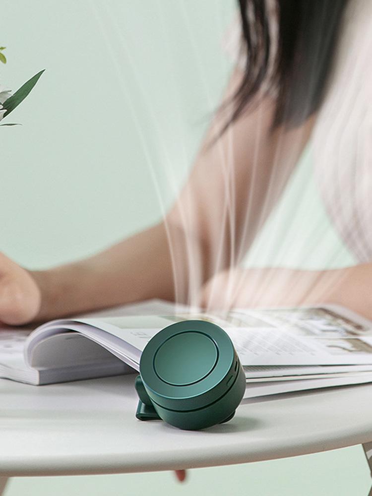 Mini Shirt Fan with 3 Speeds Handheld Fan Wearable Personal Body Fan for Outdoor Work Hiking Travel