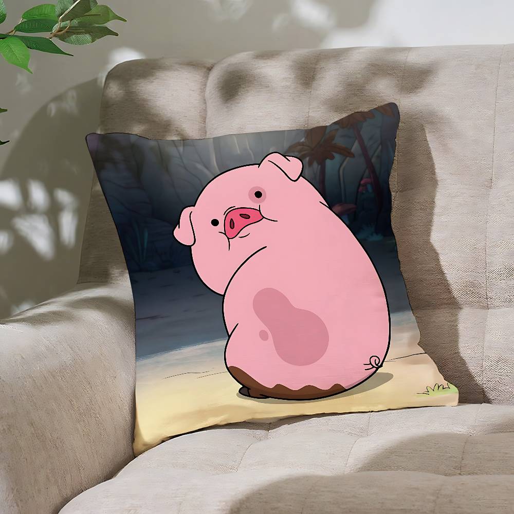 Cute Pig Pillow Case Throw Pillow Cover Nordic Vintage Style Cushion Covers Home Living Room Sofa Couch Seat Decor