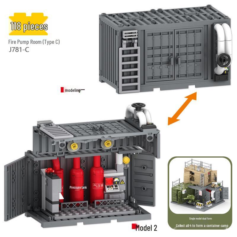 Toby Lion J781 Fire Pump Room Building Blocks