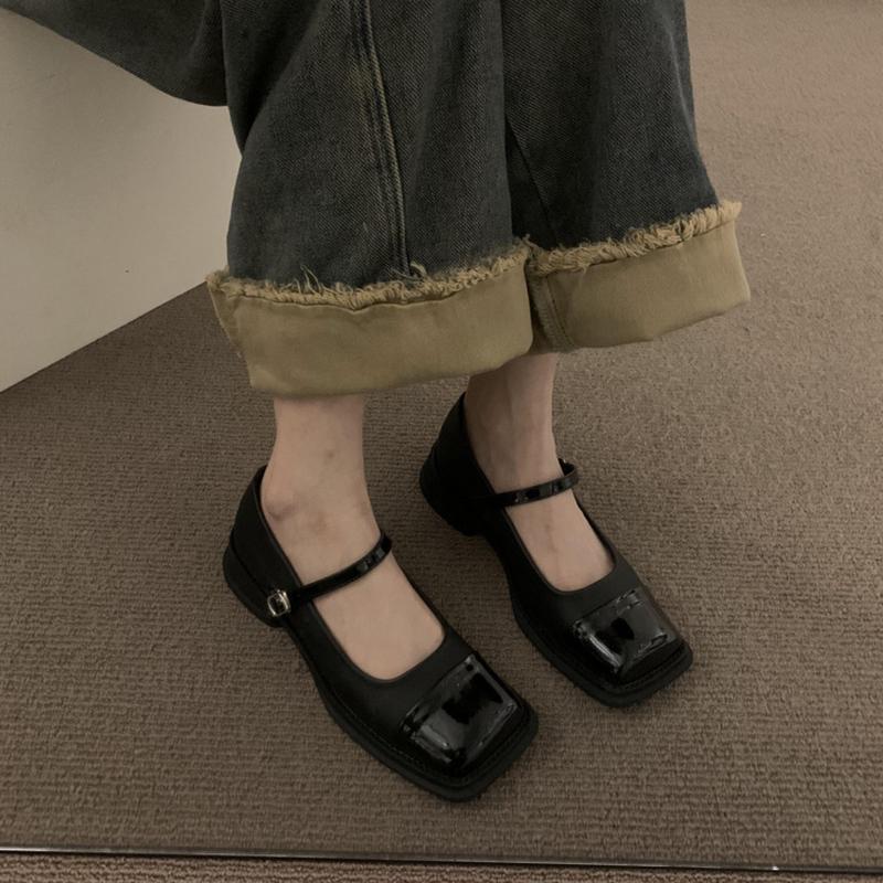 Block Low-heeled Heels For Women Pumps Square Toe Square Toe Casual Female Sneakers Dress Flats Comfortable High-Heeled Shoes