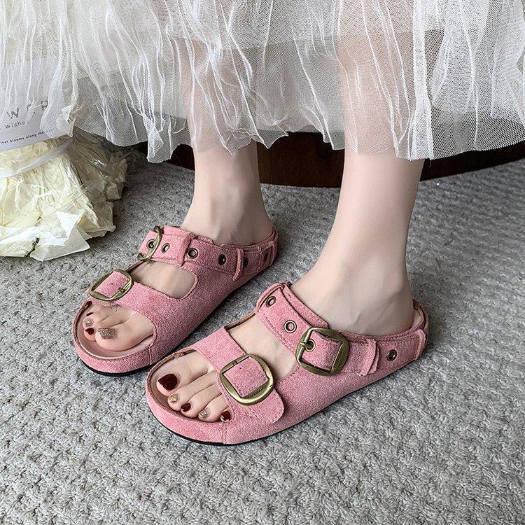 Platform sandals for women, soft soles for summer wear, new models in summer 2025 with slippers, ugly and cute Roman beach shoes