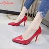 Fashion Aphixta Shoes Woman 7cm Or 10cm High Heel Pumps Red Thin Heels Women Shoes Wedding Party Leisure Nude Super Big Szie 48