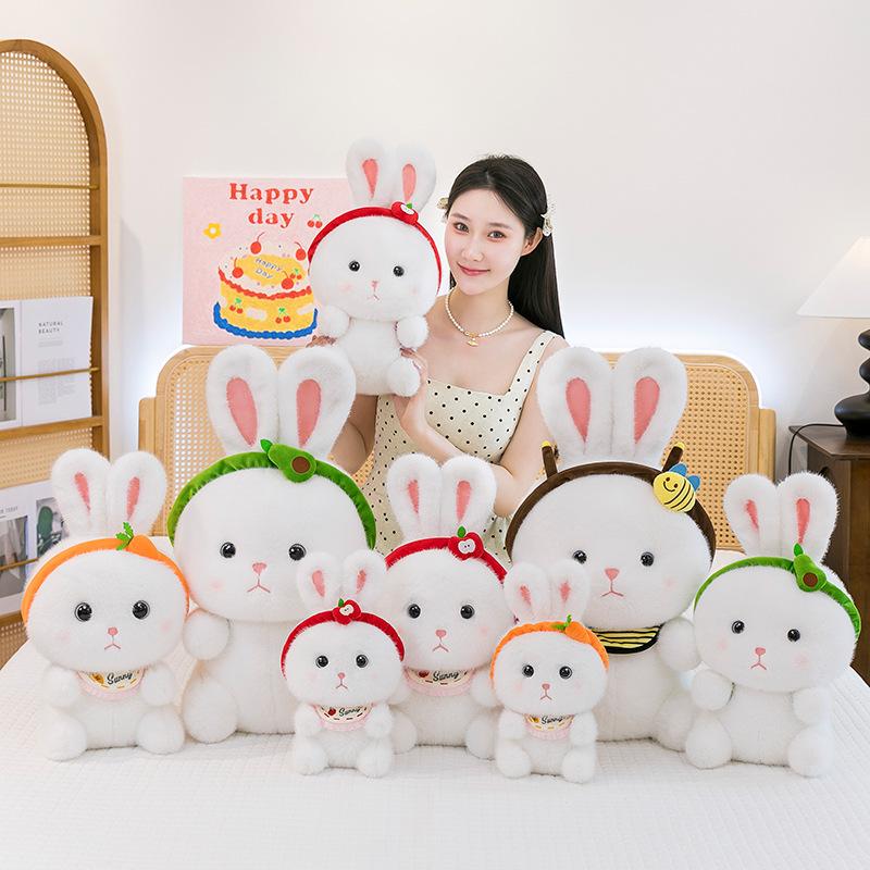 New Creative Fruit Strawberry Rabbit Plush Doll Doll Children's Transformation Rabbit Toy Doll Gift