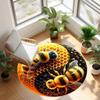 Bee Round Rug Suitable For Office Reception Decorative Carpet Office Chair Protection Carpet And Also Suitable For Gifts To Relatives And Friends