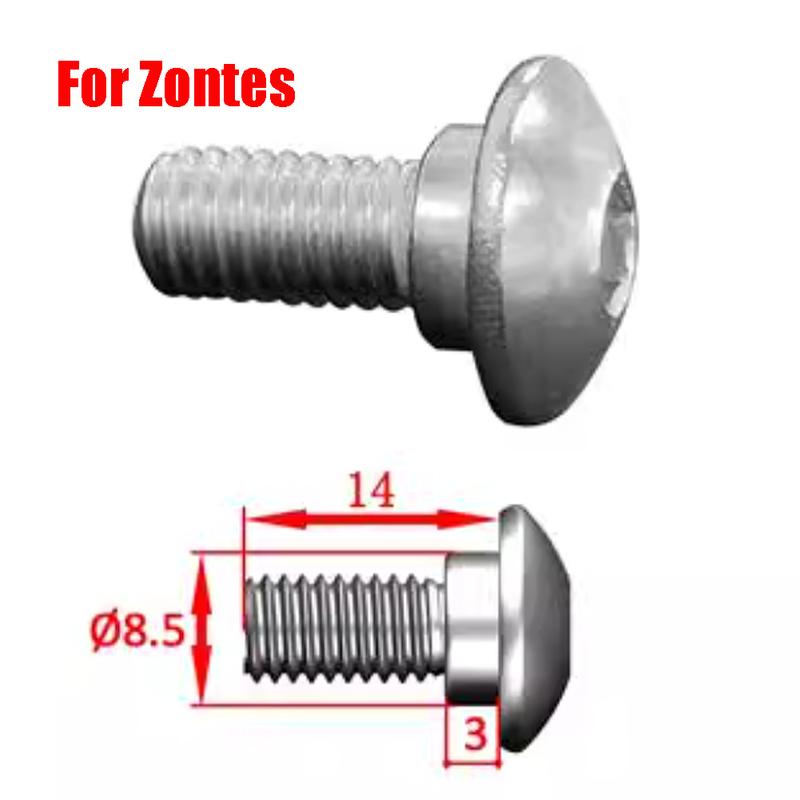 

Stainless Bolts Internal Hexagonal Shoulder Screw For Zontes M6×14 with 8.5×3 1251100-328000 2 Pieces