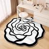 Rose-Shaped Diatom Mud Floor Mat - Stain-Resistant, Easy-to-Clean, for Bedroom or Living Room