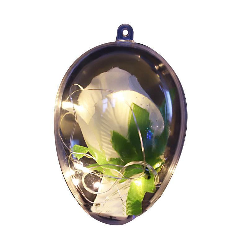 Průhledné plastové vánoční závěsné ozdoby ve tvaru vejce - Slavnostní stropní dekorace